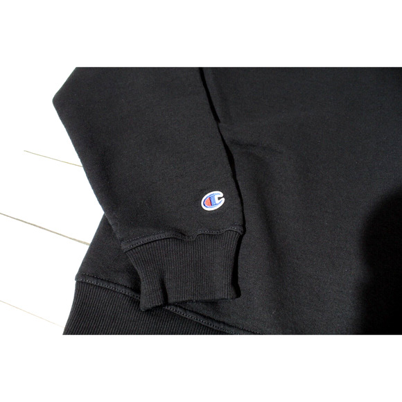Champion Black Sweatshirt Men's XL Crewneck Long Sleeve Logo Outdoors - Picture 6 of 9